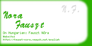nora fauszt business card